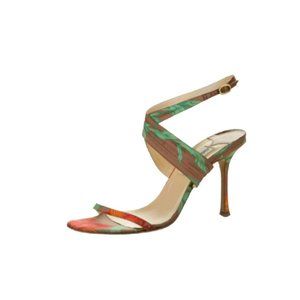 JIMMY CHOO Floral Tropical Ankle Sandals